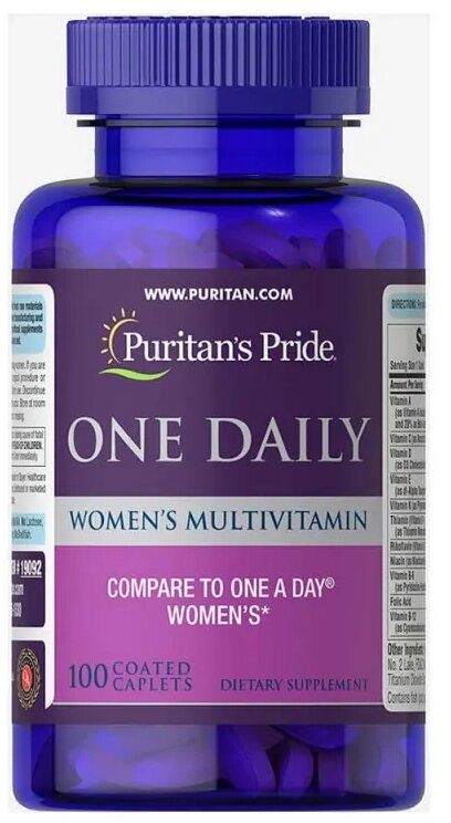Multivitamínico Diário para Mulheres, 100 Cápsulas, Puritans Pride