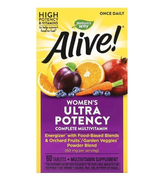 Multivitamínico Alive, ultra potência para mulheres, Natures Way