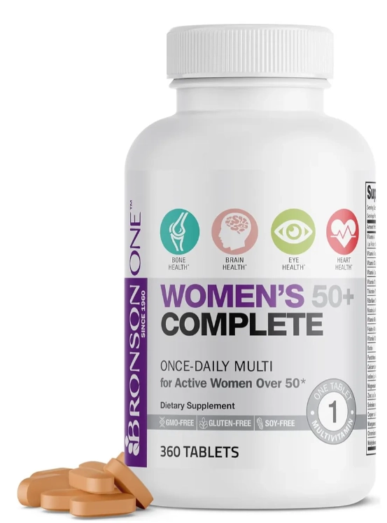 Multivitamínico One Daily Womens 50+, 360 Comprimidos, Bronson