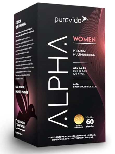 Multivitamínico Alpha Women, 60 Cápsulas, PuraVida