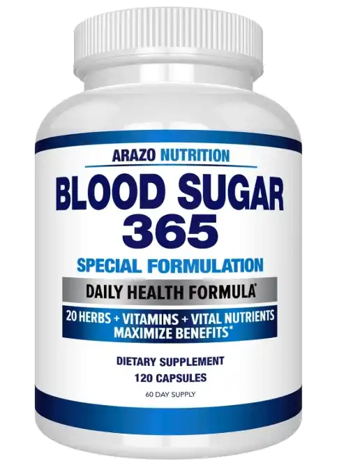 Blood Sugar 365, Suporte para Energia e Metabolismo Saudável , 120 Capsulas, Arazo Nutrition