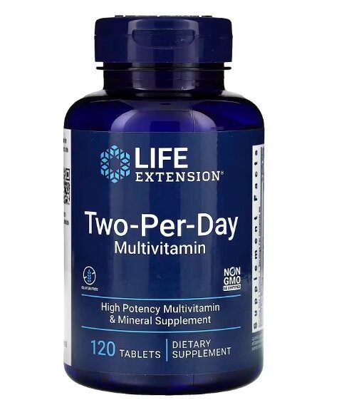 Multivitamínico Two-Per-Day, 120 Comprimidos, Life Extension