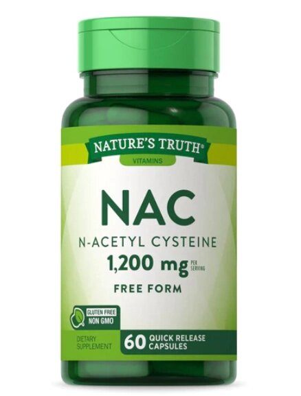NAC, N-acetilcisteína 1.200mg, 60 cápsulas, Nature's Truth