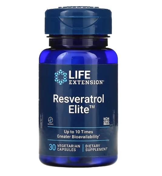 Resveratrol Elite, 167mg, 30 Cápsulas, Life Extension