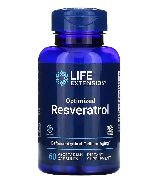 Resveratrol Otimizado, com Quercetina 250mg, 60 Cápsulas, Life Extension