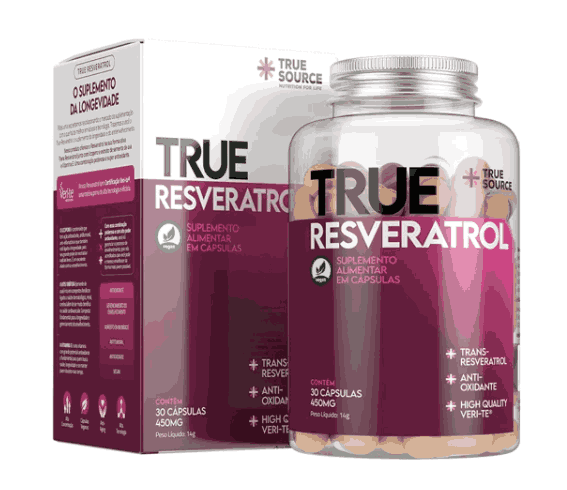 True Resveratrol, 450mg, 30 Cápsulas, True Source