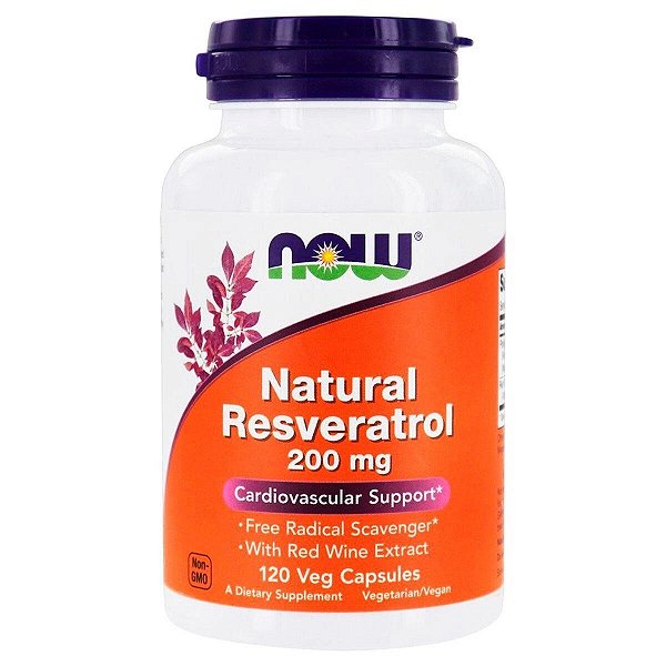 Resveratrol 200mg, 120 Cápsulas, Now
