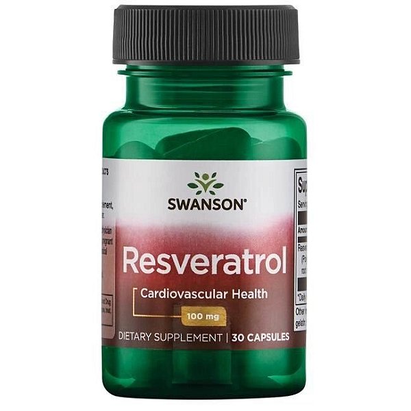 Resveratrol, 100mg, 30 Cápsulas, Swanson