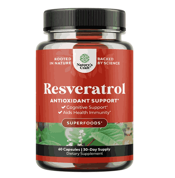 Resveratrol Natural, Activador Ampk, 60 Cápsulas, Natures Craft