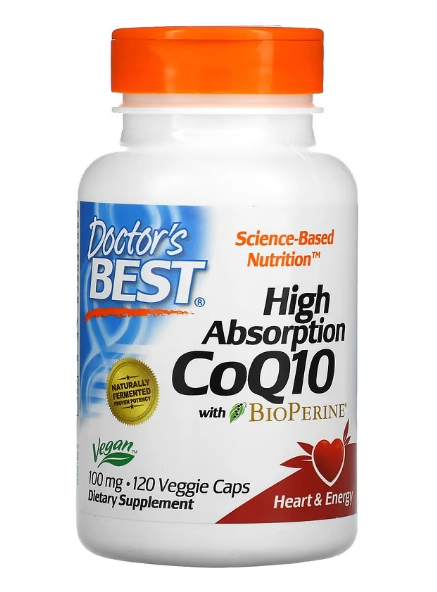 Coenzima CoQ10 Alta absorção, 100mg com BioPerine, 120 Cápsulas, Doctor's Best