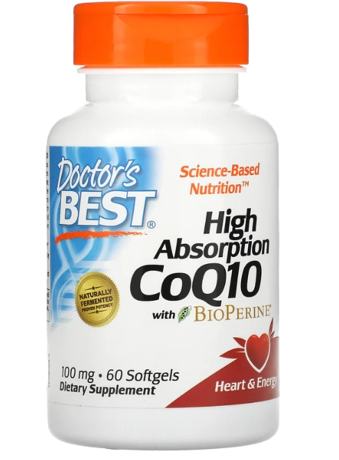 Coenzima CoQ10 Alta absorção, 100mg com BioPerine, 60 Cápsulas, Doctor's Best