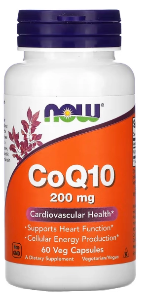 Coenzima CoQ10, 200mg, 60 Cápsulas, Now