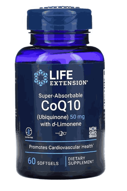 Coenzima CoQ10 + D-limoneno, 50mg, 60 cápsulas, Life Extension