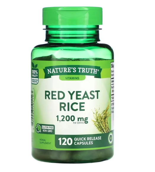 Levedura de Arroz Vermelho, Red Yeast Rice, 1200mg, 120 Cápsulas, Nature's Truth