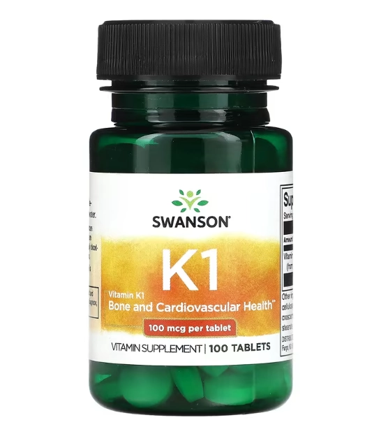 Vitamina K1 100mcg, 100 comprimidos, Swanson