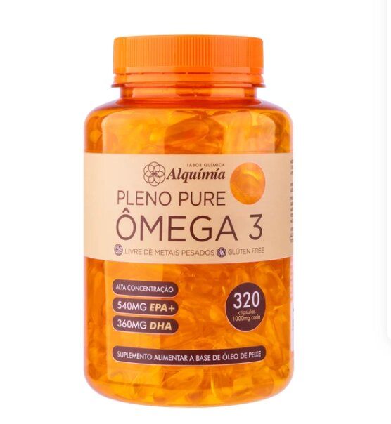 Ômega 3 Pleno Pure, EPA 540mg, DHA 360mg, 320 Capsulas, Alquimia