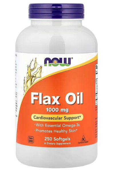 Flax Oil, Óleo de Linhaça com Ômega-3 Essencial, 250 Cápsulas, Now