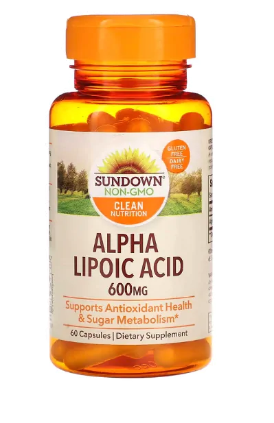 Ácido Alfalipoico, 600mg, 60 Cápsulas, Sundown