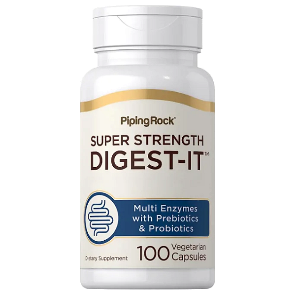 Digest-IT, Multi Enzimas e Probióticos, 100 Cápsulas, PipingRock