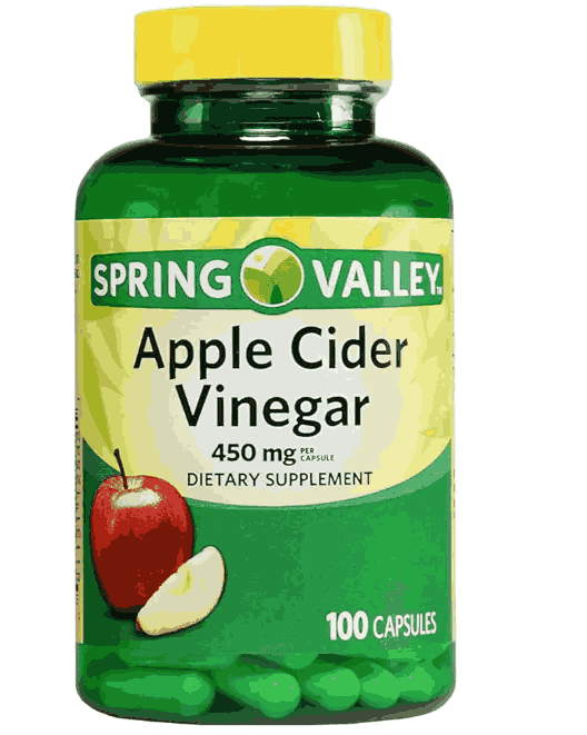 Apple Cider Vinegar, Vinagre De Maçã 450mg, 100 Cápsulas, Spring Valley