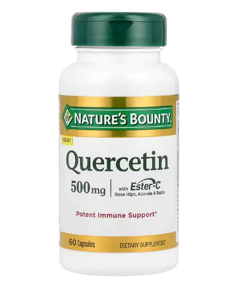 Quercetina 500mg com Ester-C, 60 Cápsulas, Nature's Bounty