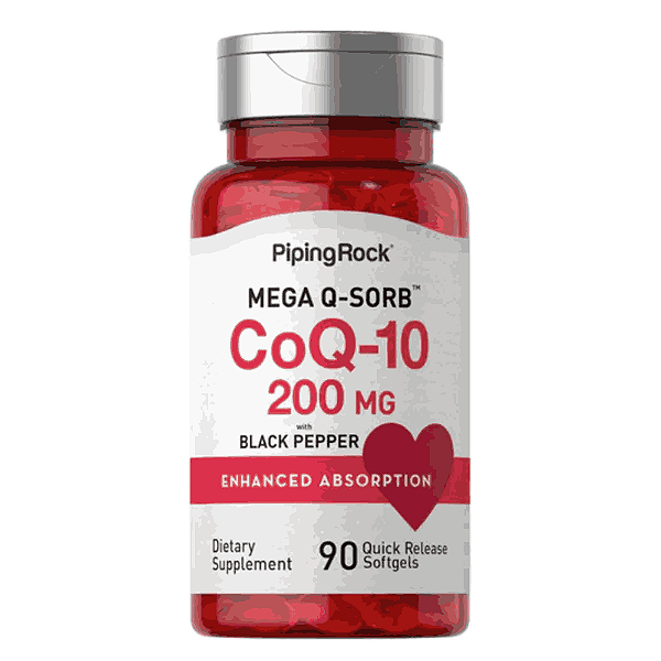 CoQ10 200mg 90 Gels de Rápida Absorção - Piping Rock