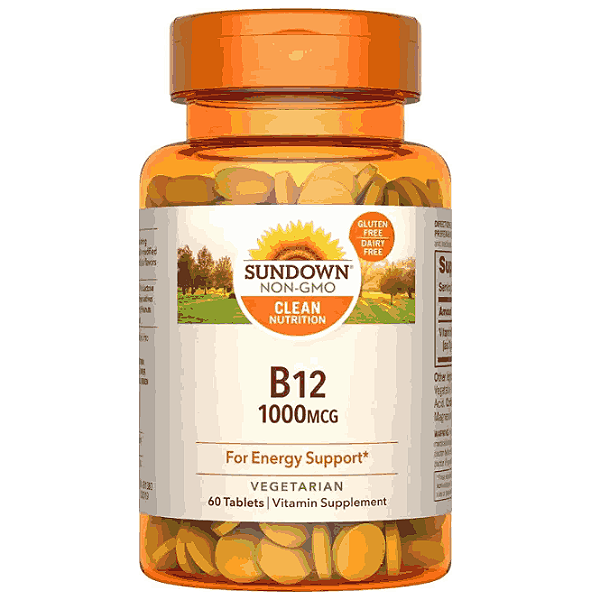 Vitamina B12, 1000mcg, 60 Comprimidos, Sundown