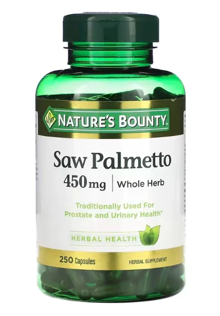 Saw Palmetto, 450mg, 250 Cápsulas, Nature's Bounty