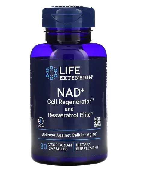 NAD + e Resveratrol Elite, 30 Cápsulas, Life Extension