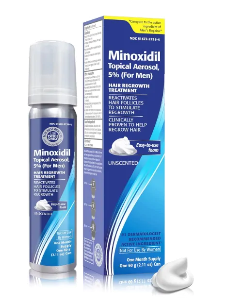 Minoxidil for Men 5%, Aerosol foam, Tratamento para Crescimento Capilar Masculino, 60g, TARO