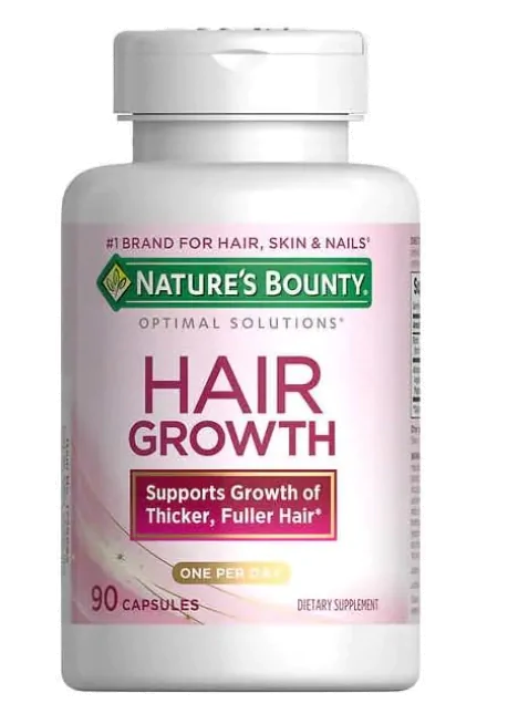 Hair Growth Supplement, Crescimento Capilar, Cabelos mais grossos e volumosos, 90 Cápsulas, Nature's Bounty