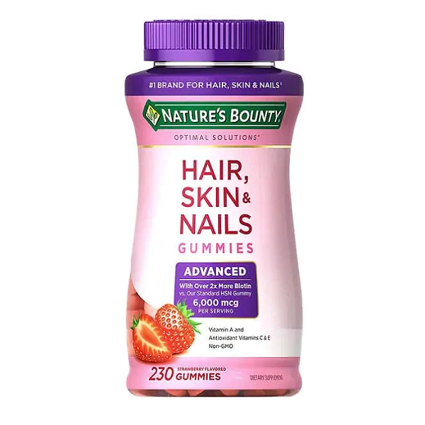 Hair, Skin & Nails (cabelo, pele e unhas), 230 Gomas, Nature's Bounty