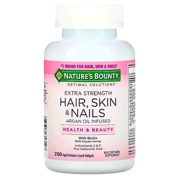 Hair, Skin & Nails (cabelo, pele e unhas), 250 Cápsulas, Nature's Bounty
