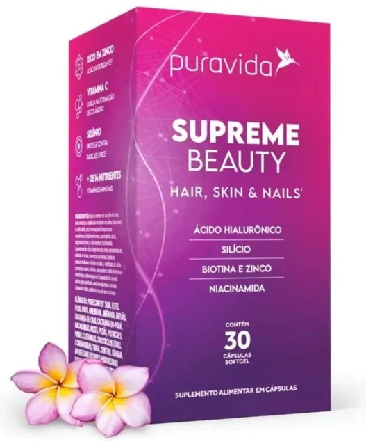 Supreme Beauty, Hair Skin & Nails, 30 Cápsulas, Puravida