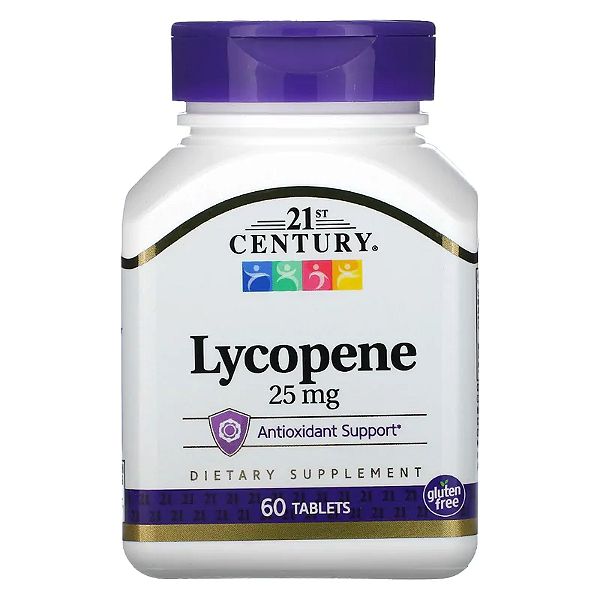 Licopeno (Lycopene), 25mg, 60 Comprimidos, 21st Century