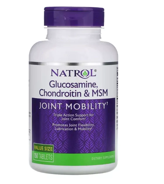 Glucosamine, Chondroitin & MSM, 150 Comprimidos, Natrol