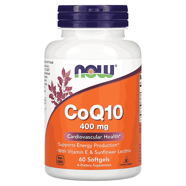 Coenzima CoQ10, 400mg, 60 cápsulas, now
