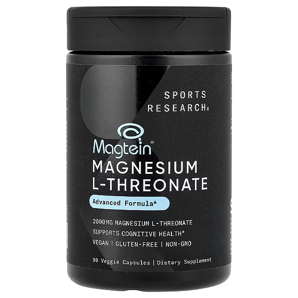Magtein Magnésio L-Treonato 2000mg, Cápsulas, 90 Sports Research