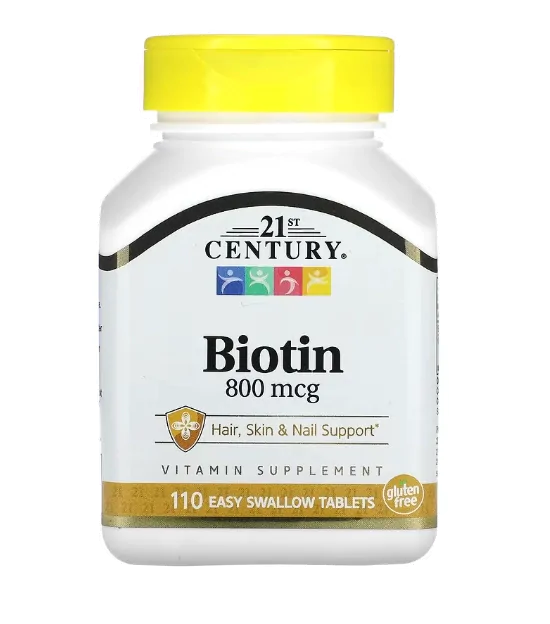 Biotina, 800mcg, 110 Cápsulas, 21st Century