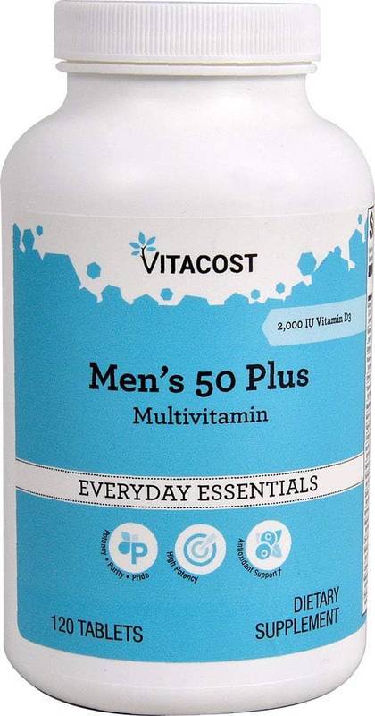 Multivitamínico Men's 50 Plus - 120 Comprimidos, Vitacost