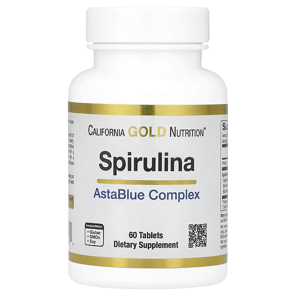 Complexo Spirulina AstaBlue, 60 Tablets, California Gold