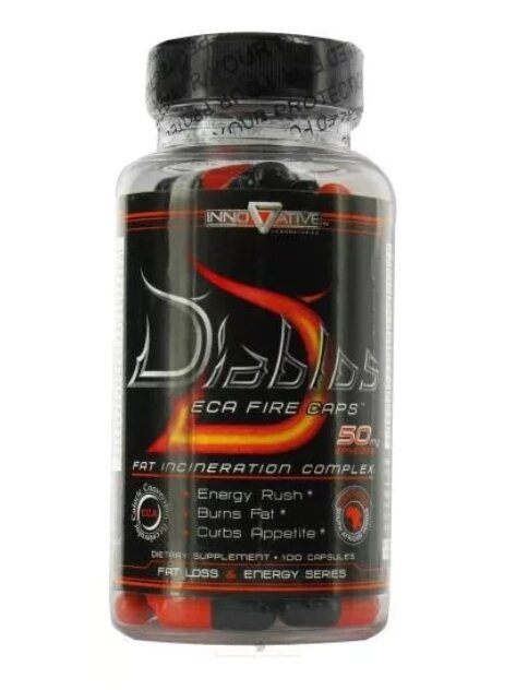 Termogênico Diablos Eca Fire, 90 Cápsulas, Innovative Labs