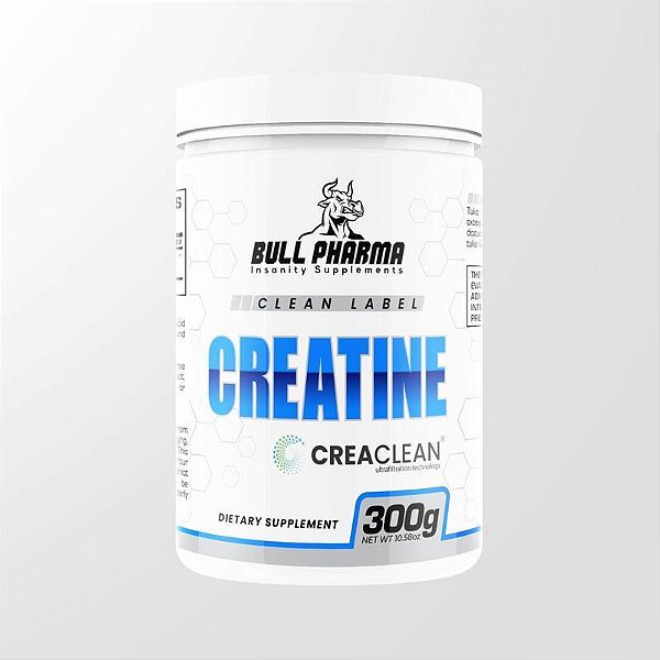 Creatina, 300g Sem Sabor, Bull Pharma