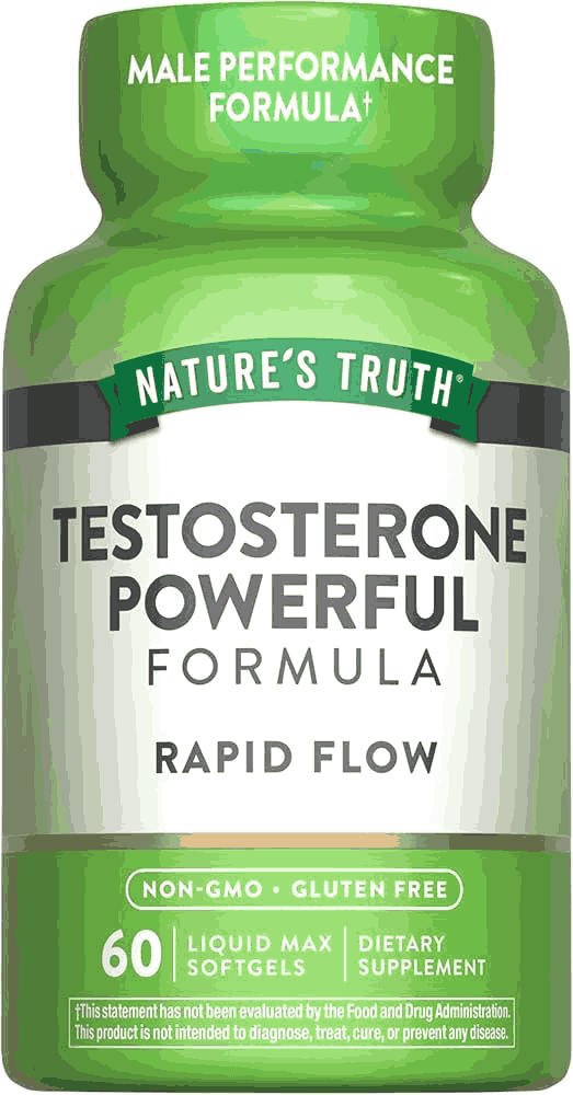 Suplemento de Testosterona Nature’s Truth para Homens 60 Softgels