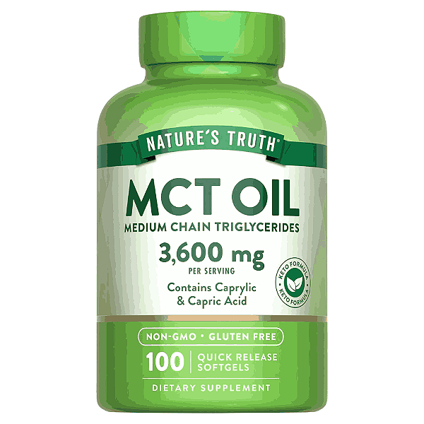 Óleo MCT, 3600mg, 100 Softgels, Nature’s Truth