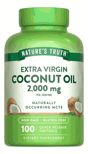 Óleo de Coco Extra Virgem, 2000mg, 100 cápsulas, Nature's Truth