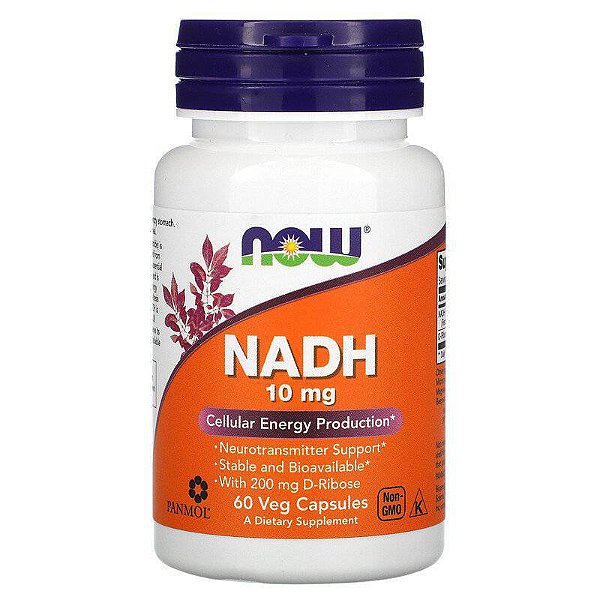 NADH, 10mg, 60 cápsulas, Now