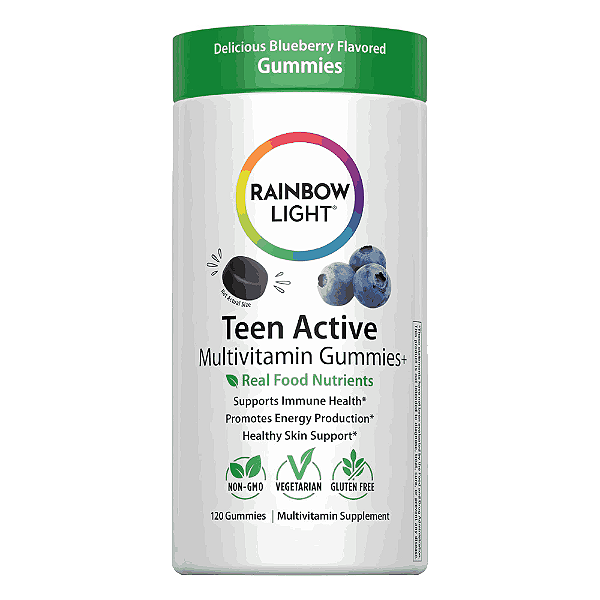 Multivitamínico Teen Com vitaminas A, C e D, 120 Gomas, Rainbow Light