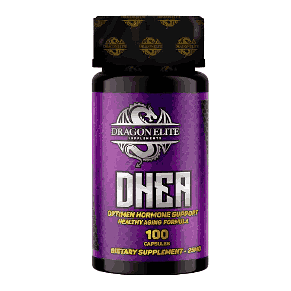 DHEA, Suporte Hormonal E Envelhecimento Saudável, 25mg, 100 Cápsulas, Dragon elite