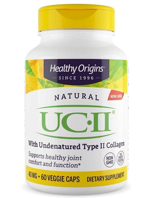 UC-II 40mg, Colágeno Tipo 2, 60 Cápsulas, Healthy Origins
